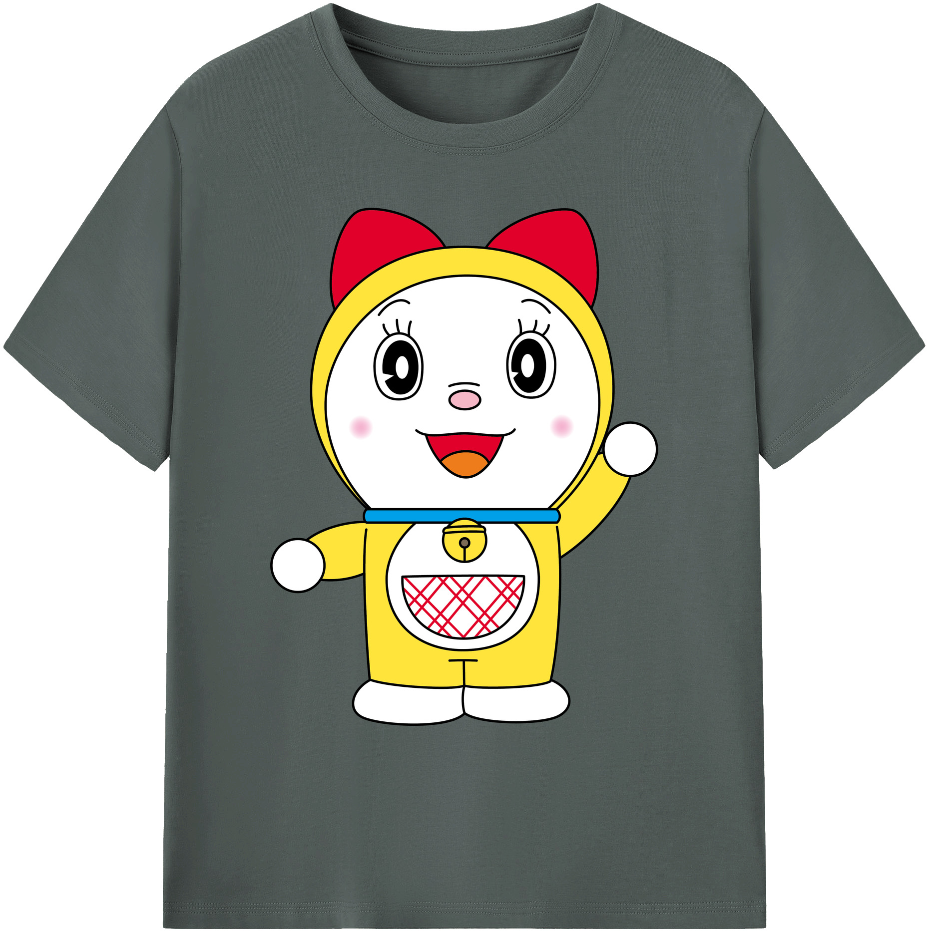 （画像用） ドラえもん ドラミ Doraemon Dorami 綿100％ メンズ半袖Tシャツ｜肌触りやわらか＆通気性